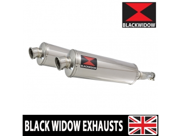Black Widow RVS Uitlaatdempers Honda Blackbird 400mm.